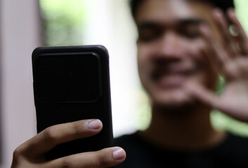 Closeup Group Adult Hipsters Friends Sitting Sofa Using Hands Modern Smartphone Tablet.Business Startup Friendship Teamwork Concept.People Working Together Project.Coworking Process.