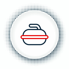 Line Stone for curling sport game icon isolated on white background. Sport equipment. Colorful outline concept. Vector