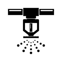 Fire sprinkler icon isolated on white background vector illustration. - obrazy, fototapety, plakaty
