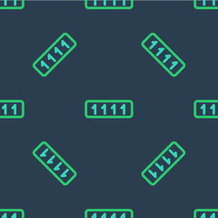 Line Password protection and safety access icon isolated seamless pattern on blue background. Security, safety, protection, privacy concept. Vector