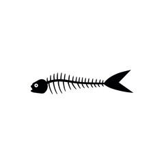 Fish bone icon vector set. Fish Skeletons sign collection. Fish symbol or logo.