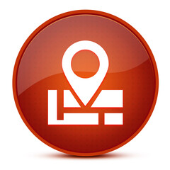 Address aesthetic glossy brown round button abstract