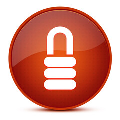 Lock aesthetic glossy brown round button abstract