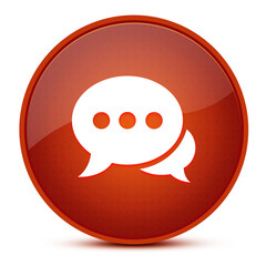 Message aesthetic glossy brown round button abstract