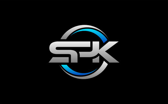 SPK Letter Initial Logo Design Template Vector Illustration