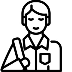 Obraz premium student line icon