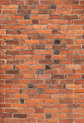 Isolated old brick wall for creating a design background