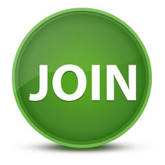Join luxurious glossy green round button abstract
