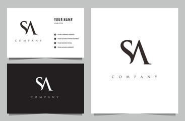 Initial SA logo and business card