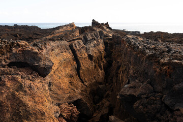 Fototapeta na wymiar Maui Volcanic Rocks at the Ahihi-Kinau Nature Reserve
