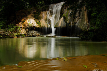 Beautiful waterfall and a swaying stream at Muaklek, Saraburi, THAILAND