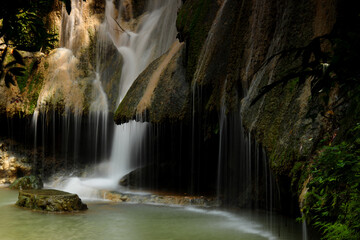 Beautiful waterfall and a swaying stream at Muaklek, Saraburi, THAILAND