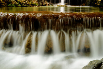 Beautiful waterfall and a swaying stream at Muaklek, Saraburi, THAILAND