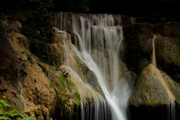 Beautiful waterfall and a swaying stream at Muaklek, Saraburi, THAILAND