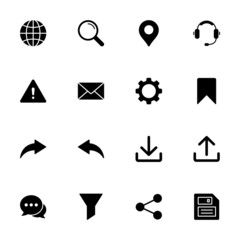 Contact us icon set. Web icon set. Website set icon vector. for computer and mobile	