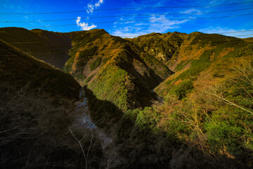 waterfall in the mountains
