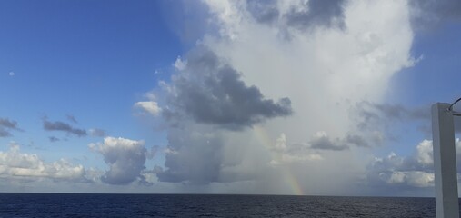the sky is about to rain in the middle ocean indonesia