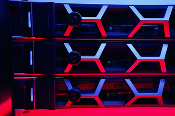 LED-illuminated network equipment in up-to-date data center