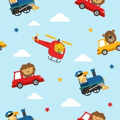 Transport seamless pattern kids background © Freshcare
