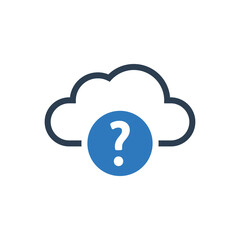 Cloud Question And Help Icon