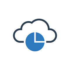 Cloud Pie Chart Icon
