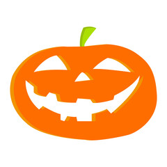 Halloween icon. Pumpkin on white background. Halloween concept