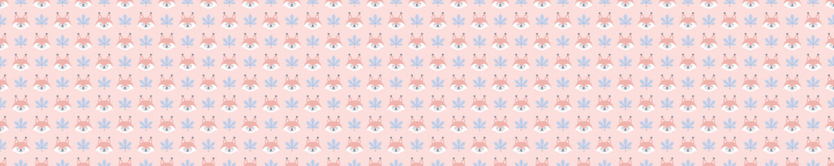 Naklejka na ściany i meble Seamless pattern with happy squirrels. Cute and childish design for fabric, textile, wallpaper, bedding, swaddles, toys or gender-neutral apparel. Simple and sweet print for nursery decor or wall art.