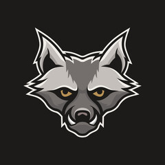 Fototapeta na wymiar Raccoon head mascot logo vector