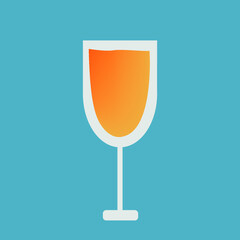 glass of champagne vector illustration