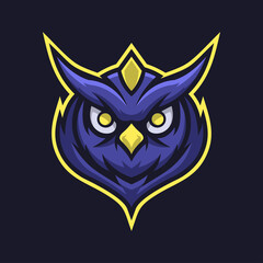 Obraz premium Owl head mascot logo vector