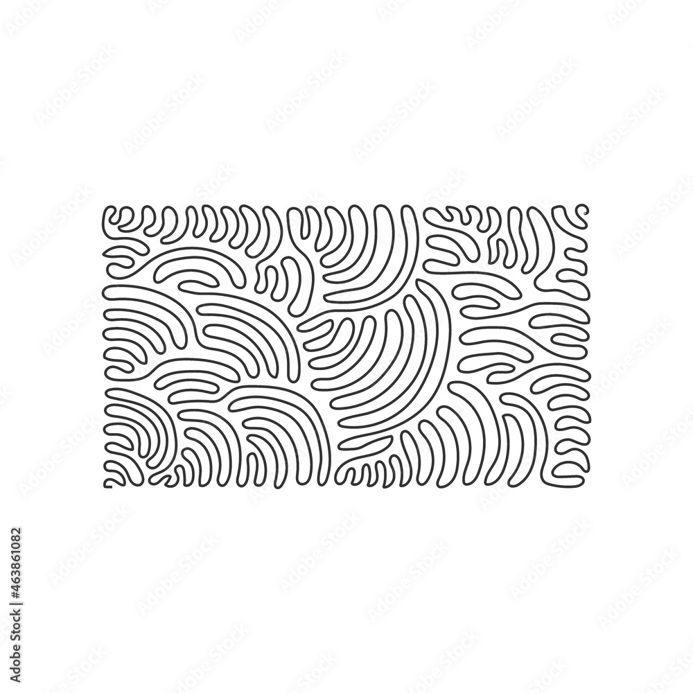 Poster single continuous line drawing geometric shapes, rectangle icon. simple line, outline vector 3d figu