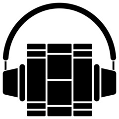 audiobook solid icon