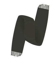 Black scarf template. vector illustration