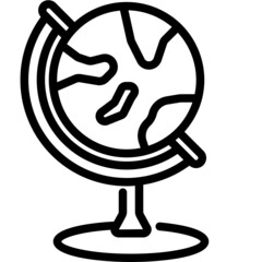 globe line icon