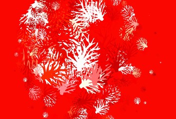 Fototapeta na wymiar Light Red, Yellow vector doodle template with branches.
