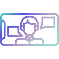 video conference gradient icon