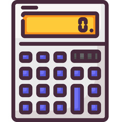 calculator line icon