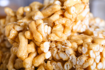 chuck-chuck cake is on the table with tea