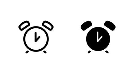 Clock icon in trendy flat style Editable stroke isolated on background. Clock icon page symbol for your web site design Time symbol.