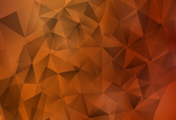 Fototapeta premium Light Orange vector backdrop with lines, triangles.