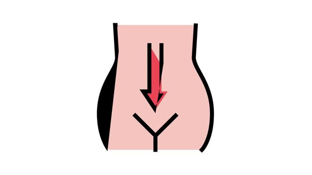 digestion system animated color icon. digestion system sign. isolated on white background