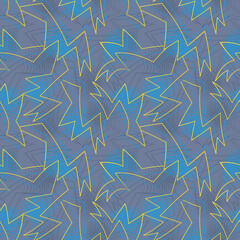 Abstract geometry urban seamless pattern with curved lines and dots