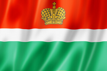 Fototapeta premium Kaluga state - Oblast - flag, Russia