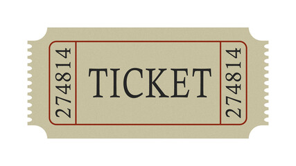 Lucky ticket in retro style with numbers and lettering