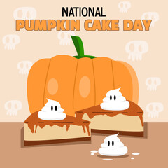 pumpkin cake day Illustration suitable for celebrate the essential flavoring of the season
