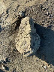big stone on the river bank