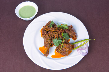 Indian lamb curry or Bhuna Mutton masala or Bhuna Gosht