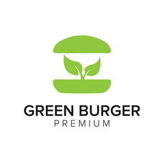 Green Burger Logo icon vector template