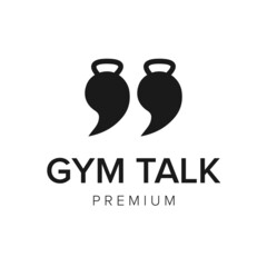 gym talk logo icon vector template