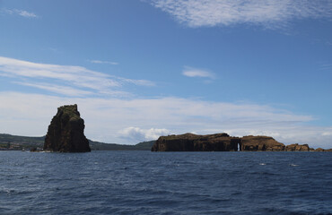 The islands of Empe and Deitado, Pico, Azores